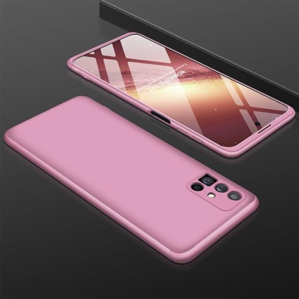 GKK 360 Protection tok Első és hátsó tok az egész testet fedő Samsung Galaxy M51 rózsaszín