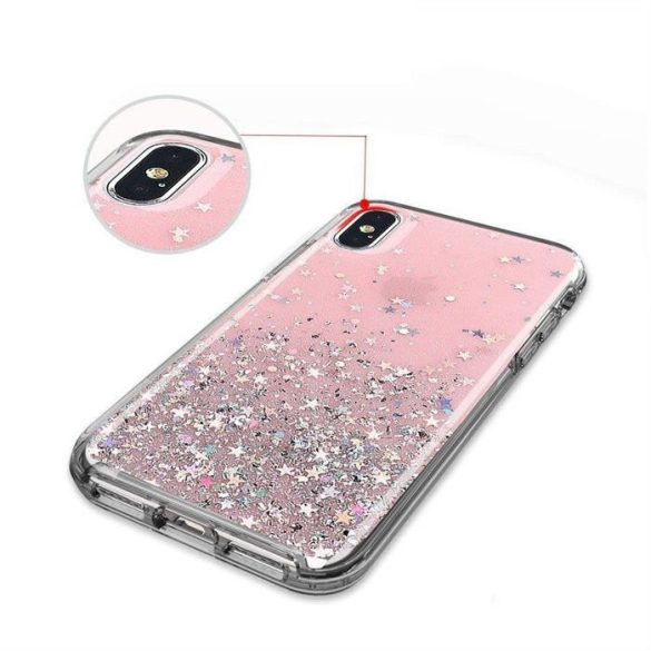 Wozinsky Star csillámos Shining tok Samsung Galaxy M51 rózsaszín