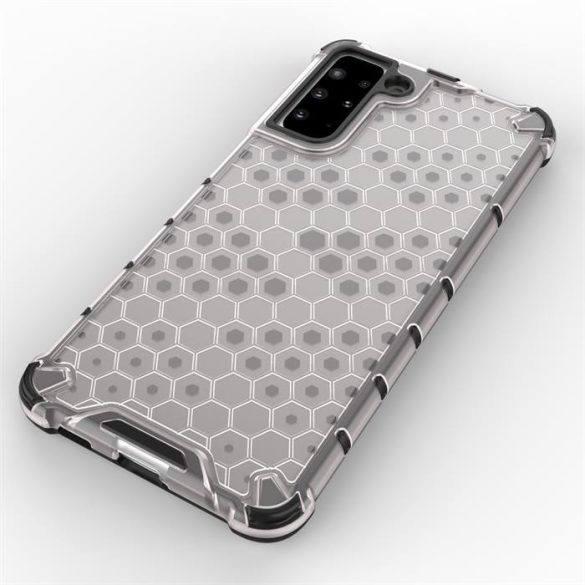 Honeycomb tok páncél telefontok TPU Bumper Samsung Galaxy S21 + 5G (S21 Plus 5G) fekete