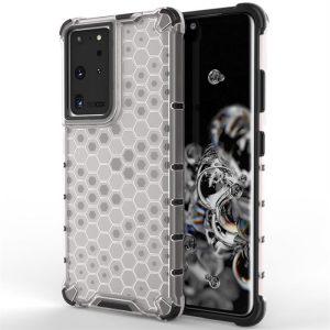 Honeycomb tok páncél telefontok TPU Bumper Samsung Galaxy S21 Ultra 5G átlátszó