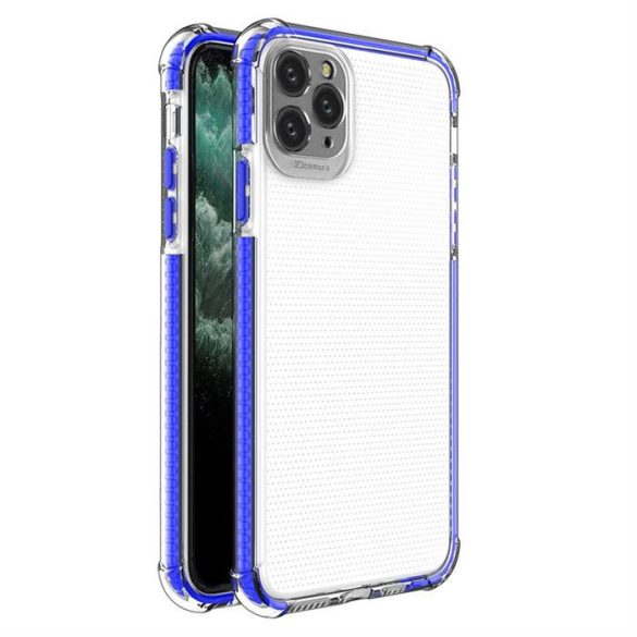 Spring Armor világos TPU gél masszív védőburkolat színes kerettel iPhone 11 Pro Max kék telefontok