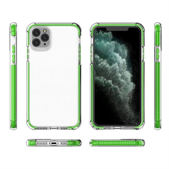 Spring Armor világos TPU gél masszív védőburkolat színes kerettel iPhone 11 Pro Max kék telefontok