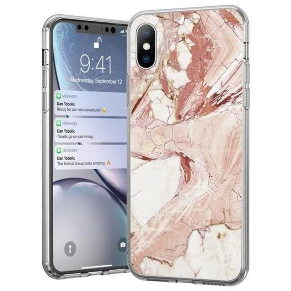 Wozinsky Marble TPU tok Samsung Galaxy A42 5G rózsaszín