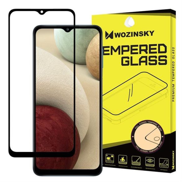 Wozinsky edzett üveg tempered glass Teljes Glue Super Tough képernyővédő fólia teljes képernyős kerettel Samsung Galaxy A32 5G fekete szegéllyel