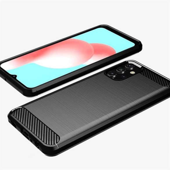 Carbon tok Rugalmas tok TPU tok Samsung Galaxy A32 5G fekete telefontok