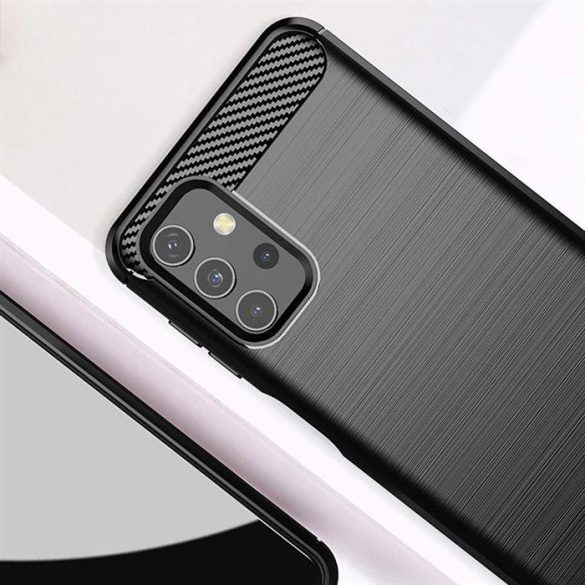 Carbon tok Rugalmas tok TPU tok Samsung Galaxy A32 5G fekete telefontok