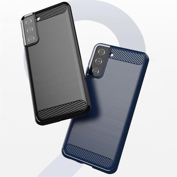 Carbon tok Rugalmas tok TPU tok Samsung Galaxy S21 + 5G (S21 Plus 5G) fekete