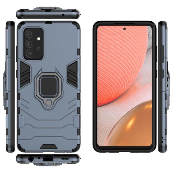 Ring Armor tok kitámasztható Kemény tok Samsung Galaxy A72 4G kék