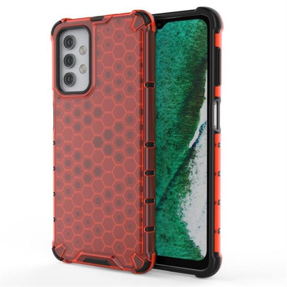 Honeycomb tok páncél telefontok TPU Bumper Samsung Galaxy A32 5G piros