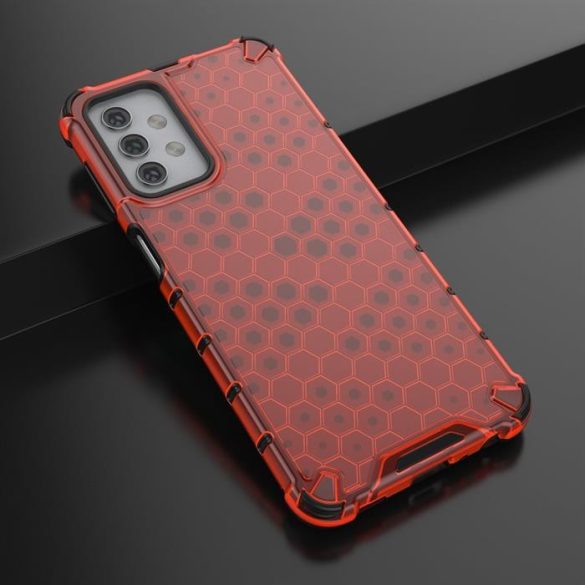 Honeycomb tok páncél telefontok TPU Bumper Samsung Galaxy A32 5G piros