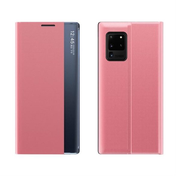 New Sleep Case flipes kihajtható telefontok Samsung Galaxy A72 4G rózsaszín