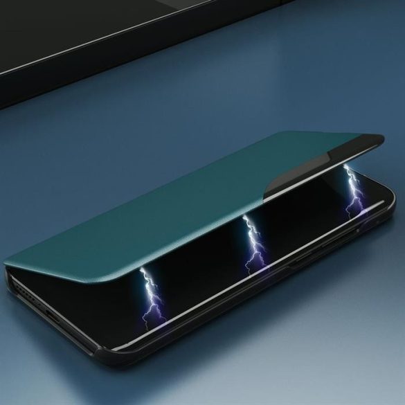 Eco Leather View tok elegáns Bookcase kihajtható tok kitámasztóval Samsung Galaxy A72 4G piros