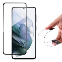   Wozinsky Full Flexi Nano üveg hybrid képernyővédő fólia kerettel Samsung Galaxy S21 + 5G (S21 Plus 5G) fekete üvegfólia
