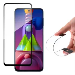   Wozinsky Full Flexi Nano üveg hybrid képernyővédő fólia kerettel Samsung Galaxy M51 fekete üvegfólia