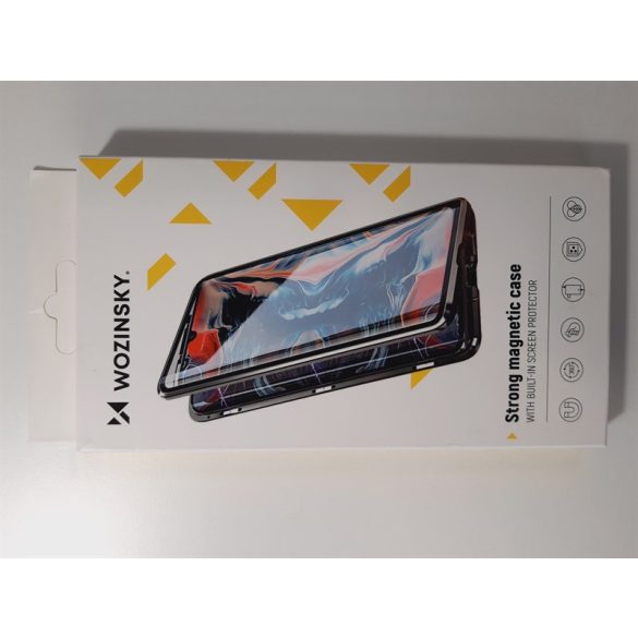 Wozinsky Teljes mágneses tok Teljes test elülső és hátsó telefontok beépített üveggel Samsung Galaxy S21 + 5G (S21 Plus 5G) fekete átlátszó
