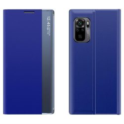   SLEEP tok flipes kihajtható tok okos ablakban Xiaomi Redmi K40 Pro + / K40 Pro / K40 / POCO F3 kék