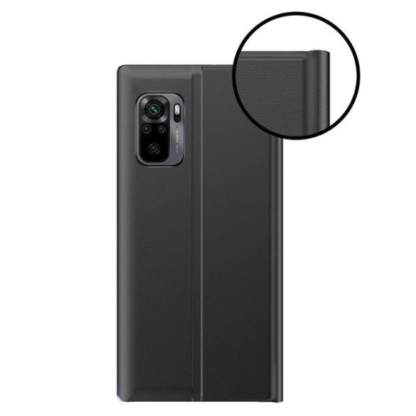 SLEEP tok flipes kihajtható tok okos ablakban Xiaomi Redmi K40 Pro + / K40 Pro / K40 / POCO F3 kék