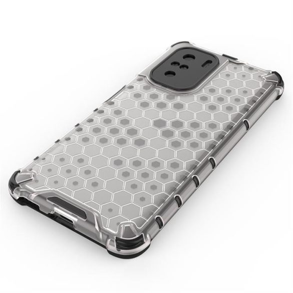 Honeycomb tok Páncél telefontok TPU Bumper Xiaomi redmi K40 Pro + / K40 Pro / K40 / Poco F3 piros