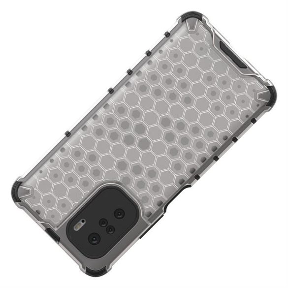 Honeycomb tok Páncél telefontok TPU Bumper Xiaomi redmi K40 Pro + / K40 Pro / K40 / Poco F3 piros