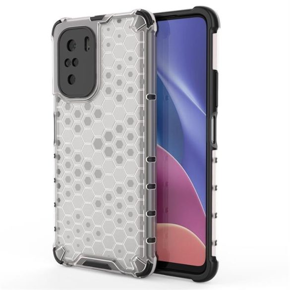 Méhsejt tok Páncél fedelet TPU Bumper Xiaomi redmi K40 Pro + / K40 Pro / K40 / Poco F3 átlátszó