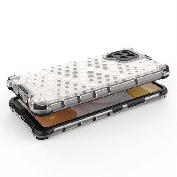 Honeycomb tok Armor tok TPU Bumper a Samsung Galaxy A42 5G átlátszó