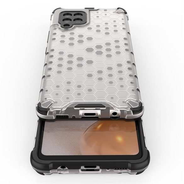 Honeycomb tok Armor tok TPU Bumper a Samsung Galaxy A42 5G átlátszó