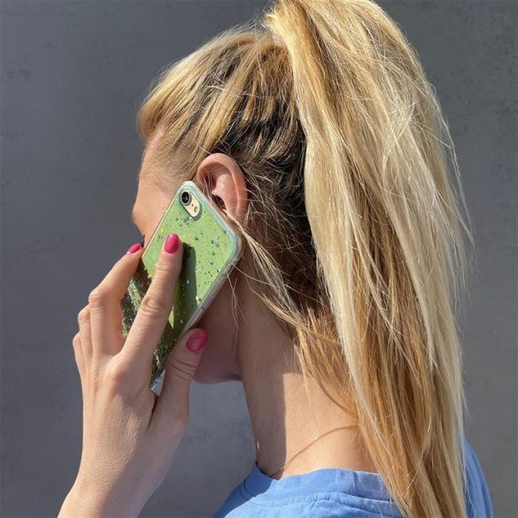 Wozinsky Star csillámos ragyogó telefontok Xiaomi Redmi K40 Pro + / K40 Pro / K40 / PoCo F3 Green