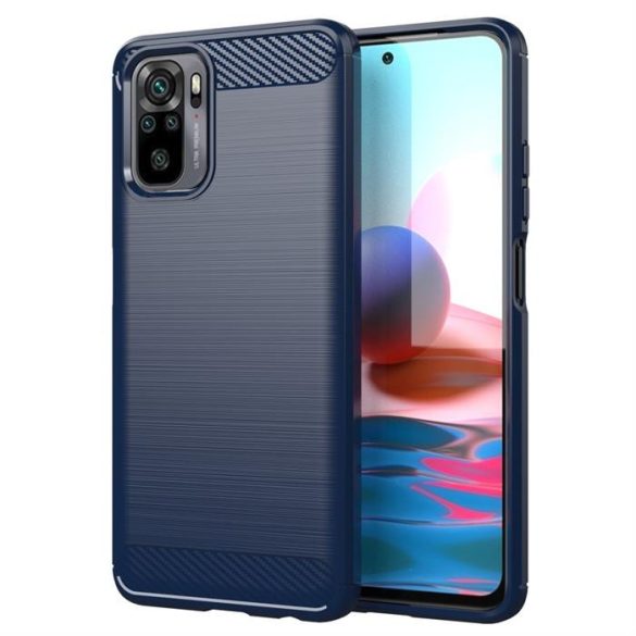 Carbon tok Flexible tok TPU tok for Xiaomi Redmi Note 10 / REDMI Note 10S BLUE