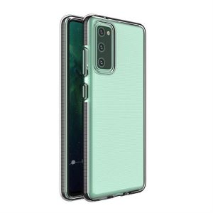 Spring tok Tiszta TPU gél védőtok színes tok Xiaomi Redmi Note 10 / Redmi Note 10S fekete