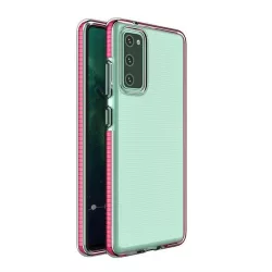   Spring tok Tiszta TPU gél védőtok színes tok Samsung Galaxy A02S EU Sötét Pink