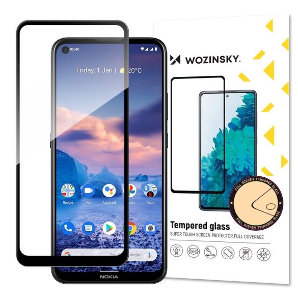 Wozinsky 9H edzett üveg Nokia 5.4 fekete kerettel