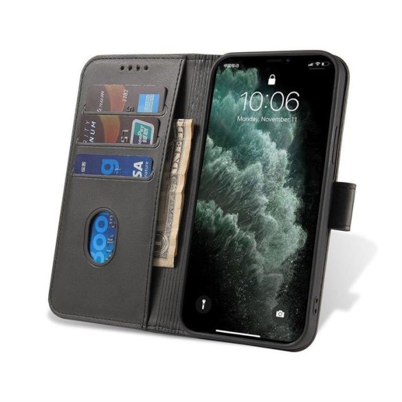 Magnet tok elegáns flipes kihajtható tok kitámasztóval Samsung Galaxy A32 4G fekete
