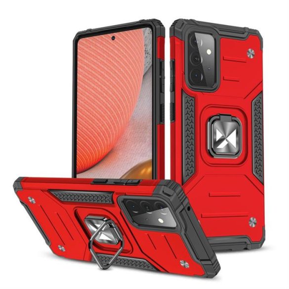 Wozinsky Ring Armor tok kitámasztható Tough Rugged tok Samsung Galaxy A72 4G Red