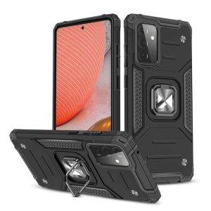 Wozinsky Ring Armor tok kitámasztható Tough Rugged tok Samsung Galaxy A72 4G fekete