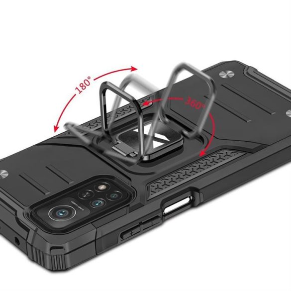 Wozinsky Ring Armor tok kitámasztható Tough Rugged tok Samsung Galaxy A72 4G fekete