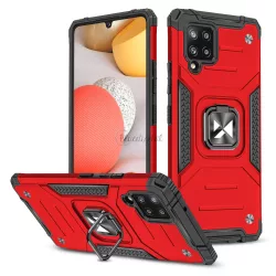   Wozinsky Ring Armor tok kitámasztható Tough ütésálló tok Samsung Galaxy A42 5G Red