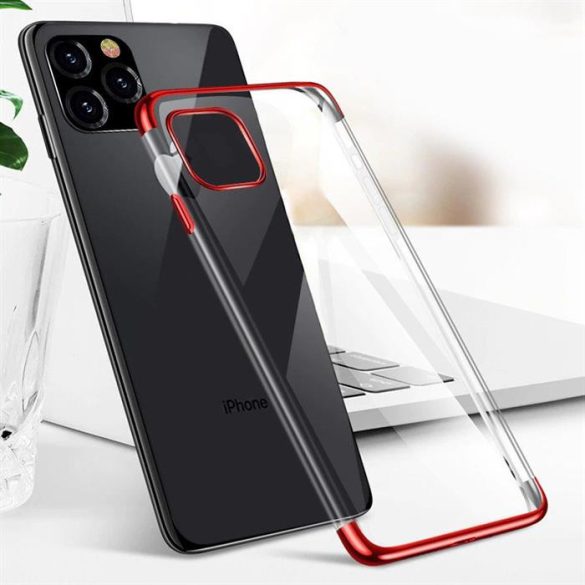 Tiszta színes tok Gel TPU Galvanizált tok Xiaomi Mi 11 piros