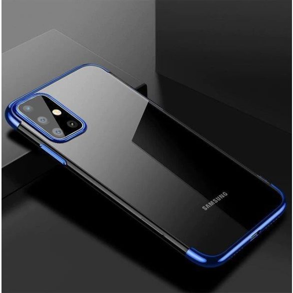 Clear Color tok Gel TPU gömbölyű tok Samsung Galaxy A72 4G kék