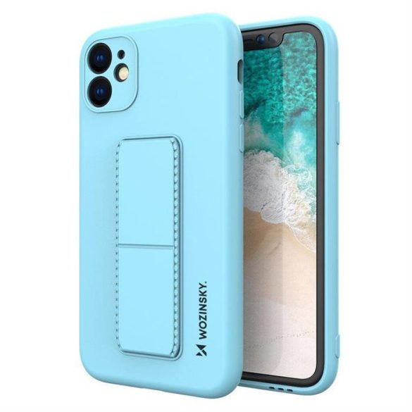 Wozinsky kitámasztható tok Flexible Silicone telefontok egy Stand Iphone 11 Pro Light Blue