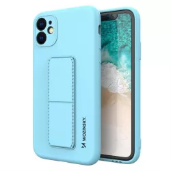   Wozinsky kitámasztható tok Flexible Silicone telefontok egy stand iPhone 11 Pro MAX világoskék