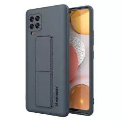   Wozinsky kitámasztható tok Flexible Silicone telefontok Samsung Galaxy A42 5G Navy Blue