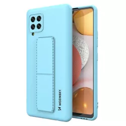   Wozinsky kitámasztható tok Flexible Silicone telefontok Samsung Galaxy A42 5G világoskék