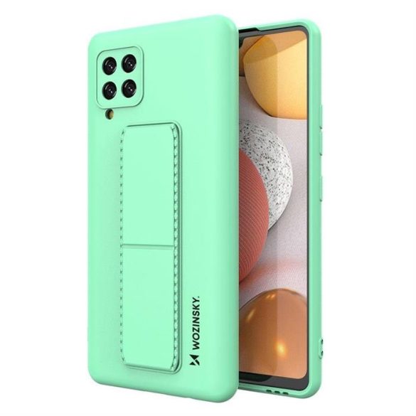 Wozinsky kitámasztható tok Flexible Silicone telefontok Stand Samsung Galaxy A42 5G Mint