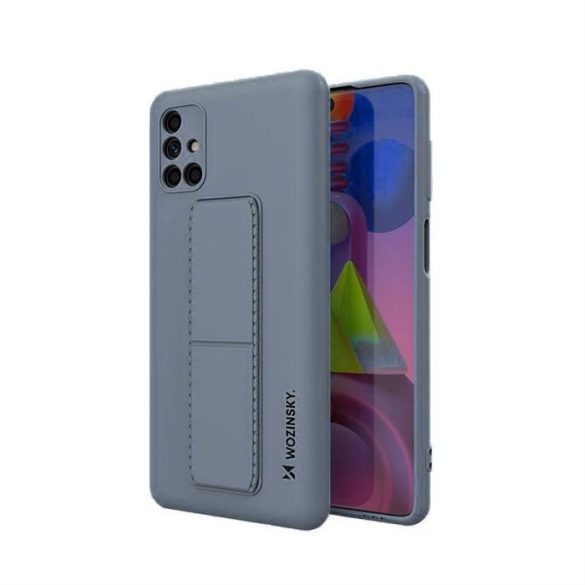 Wozinsky kitámasztható tok Flexible Silicone telefontok Stand Samsung Galaxy M51 kék