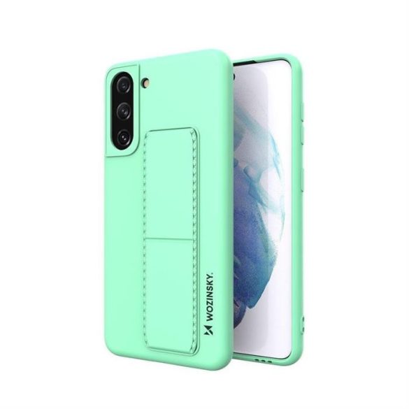 Wozinsky kitámasztható tok Flexible Silicone telefontok Samsung Galaxy S21 + 5G (S21 Plus 5G) menta