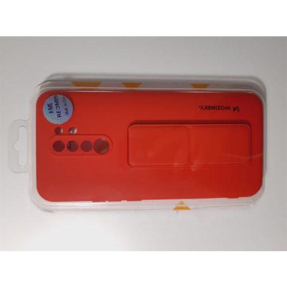 Wozinsky kitámasztható tok Flexible Silicone telefontok Xiaomi Redmi 9 Piros