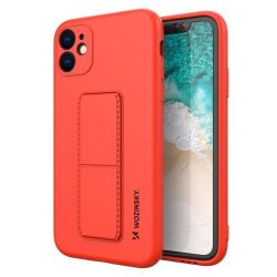   Wozinsky kitámasztható tok Flexible Silicone telefontok Xiaomi Redmi 10x 4g / Xiaomi Redmi Note 9 Piros