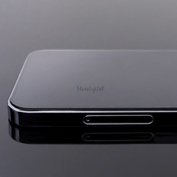Wozinsky edzett üveg teljes felületen ragasztós szuper kemény képernyővédő teljes fedett keretes tokbarát iPhone 13 mini fekete