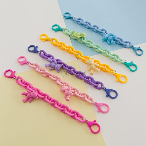 Color Chain (rope) colorful chain phone holder pendant for backpack wallet rózsaszín tok