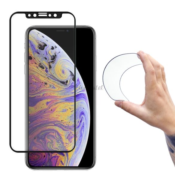 Wozinsky Teljes képernyős Flexi Nano Glass Hybrid képernyővédő fólia tok iPhone 13 Mini átlátszó